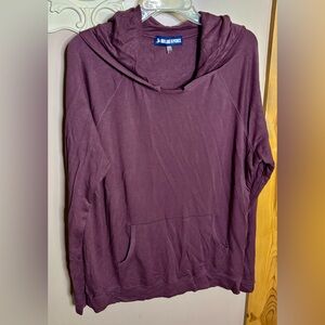 ⭐️Ink Love And Peace Dark Purple Pullover Slouchy Hoodie Made in USA Sz Lg⭐️